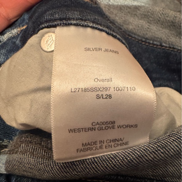 Silver Jean Overalls- Excellent like new condition - Picture 3 of 5